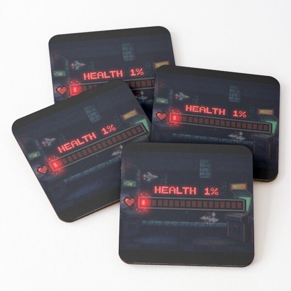 Item preview, Retro Pixel Art Low Health Bar 1% designed and sold by GOOD DAY Studio.