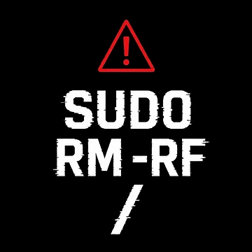 Artwork thumbnail, Sudo Rm -Rf / Danger Terminal Command by MotionBanana Art
