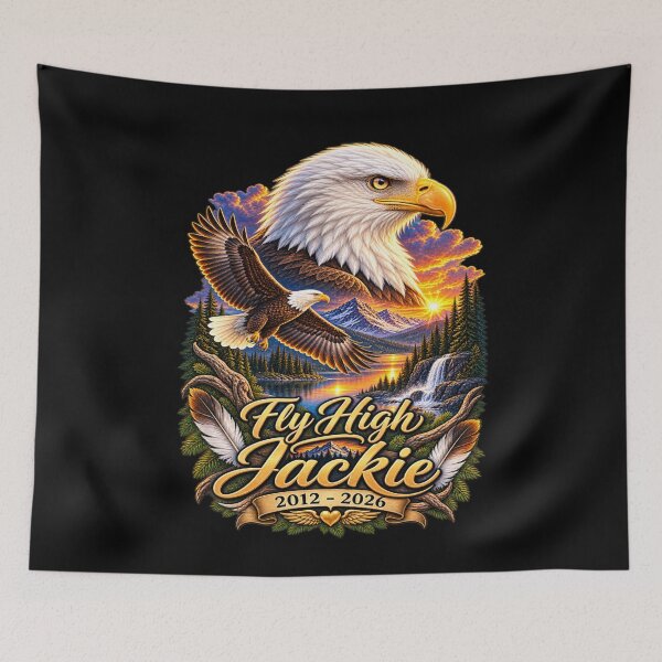 Item preview, Fly High Jackie, Jackie And Shadow Bald Eagle designed and sold by MaskedTarget.