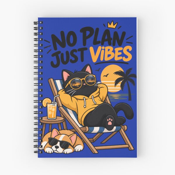 Item preview, No Plan Just Vibes Summer Cat designed and sold by KerOo1.