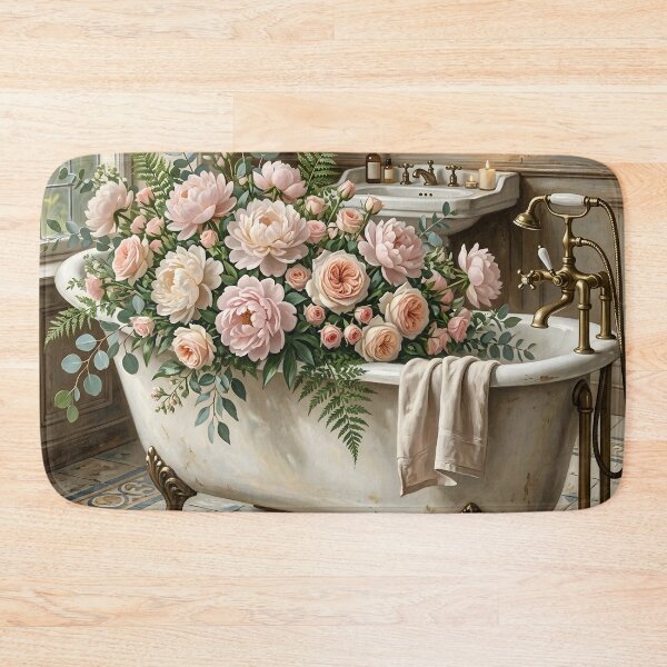 Item preview, Garden Tub of Peonies and Roses designed and sold by The She Shed.