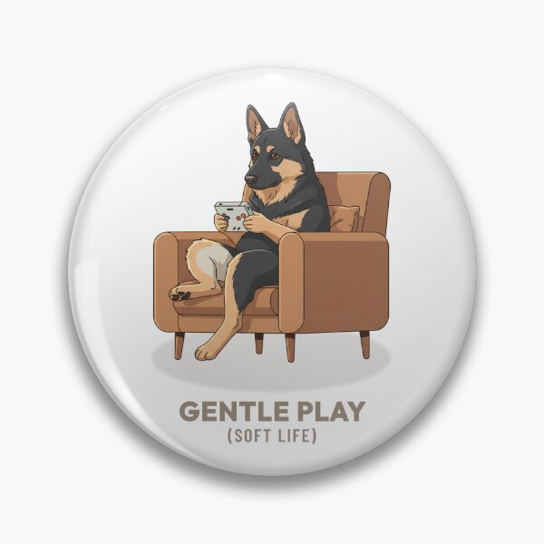 Item preview, German Shepherd Gamer Playing Video Games Vintage Aesthetic designed and sold by COZY VINTAGE animal.