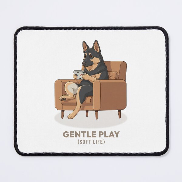 Item preview, German Shepherd Gamer Playing Video Games Vintage Aesthetic designed and sold by COZY VINTAGE animal.