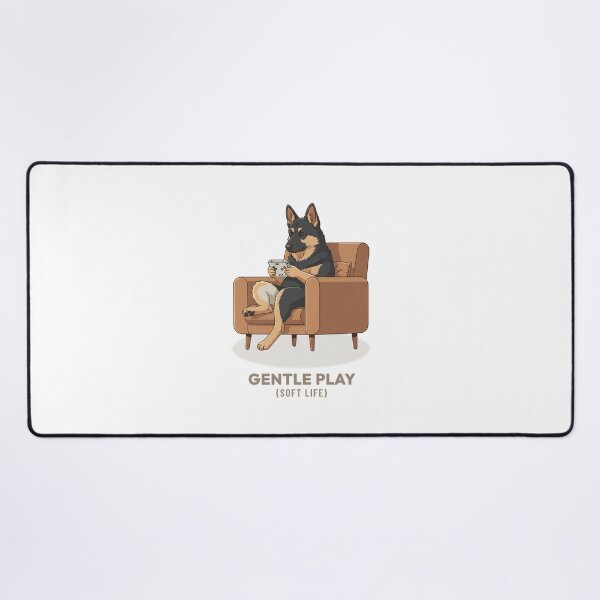 Item preview, German Shepherd Gamer Playing Video Games Vintage Aesthetic designed and sold by COZY VINTAGE animal.
