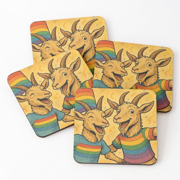 Item preview, Funny Goats Pride Rainbow Party Animal Parade designed and sold by Mauswohn.