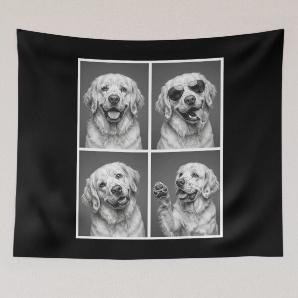 Artikelvorschau, Lustiges Selfie mit einem Clumber Spaniel – Fotobox-Foto für Hundeliebhaber entworfen und verkauft von dian-rody-crest.