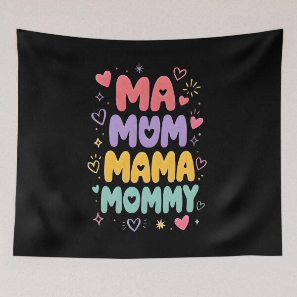 Item preview, Ma Mum Mama Mommy Retro Pastel Bubble Letters Mom Life designed and sold by FestivityFinds.