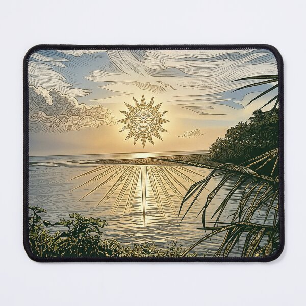 Item preview, Sacred Awakening — Tiki Sun over the Lagoon designed and sold by Hawaii26.