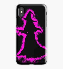 Evil halloween pink and black silhouette iPhone Case