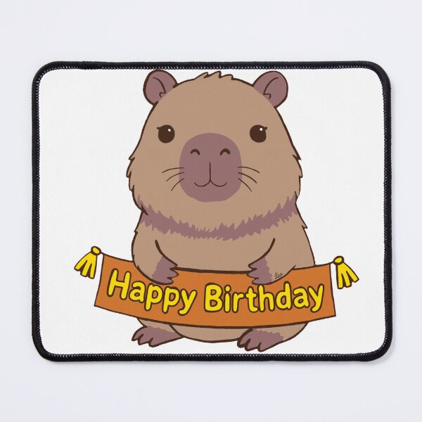 Item preview, Capybara Birthday designed and sold by BunnySoftArt.
