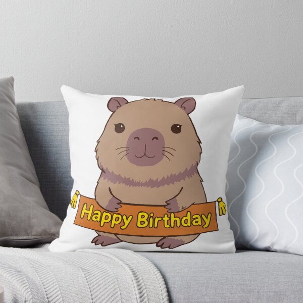 Item preview, Capybara Birthday designed and sold by BunnySoftArt.