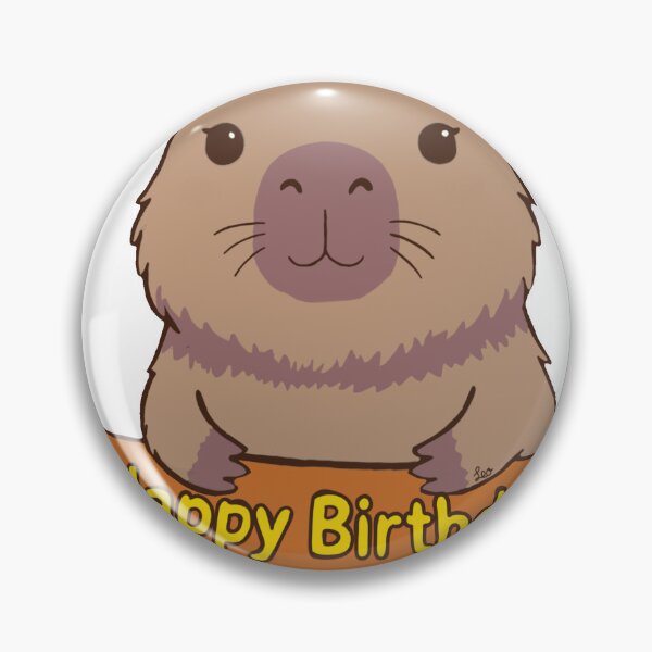 Item preview, Capybara Birthday designed and sold by BunnySoftArt.