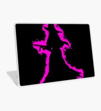 Evil halloween pink and black silhouette Laptop Skin