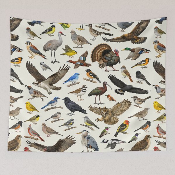 Item preview, Native Birds of New Mexico Retro Identification Chart designed and sold by kakarikihill.