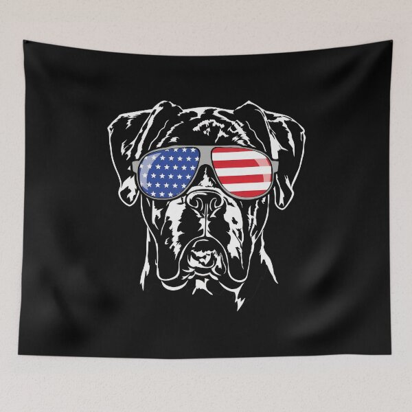 Item preview, Boxer Dog Patriotic Sunglasses USA Flag Cool Graphic designed and sold by SoyLamderma.