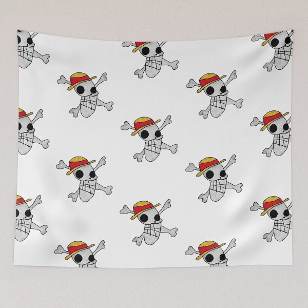 Item preview, One Piece Luffy Straw Hat Skull Drawing designed and sold by MillieRhodes.