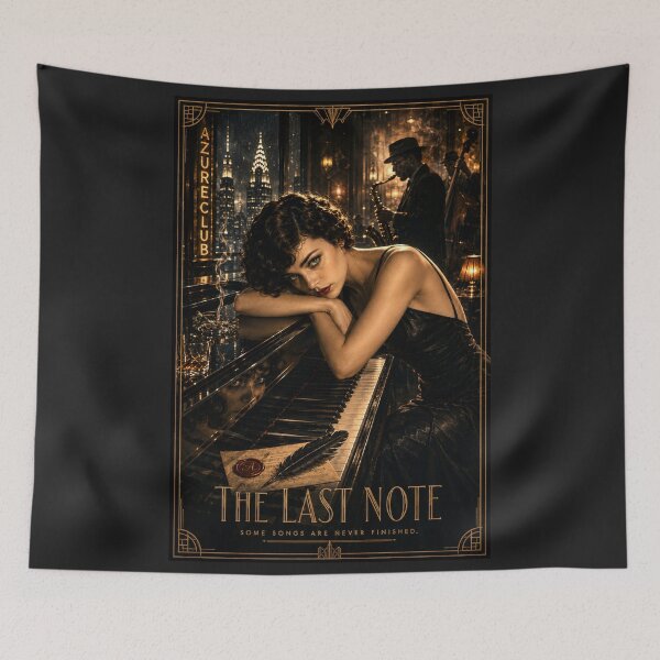 Item preview, The Last Note – Art Deco Film Noir Jazz Poster designed and sold by Sanctum Icons.
