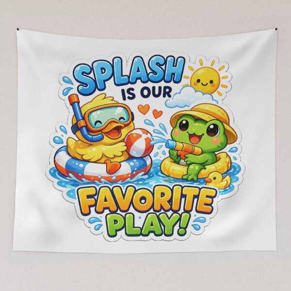 Item preview, Duck + Frog Play Water designed and sold by MR4me.