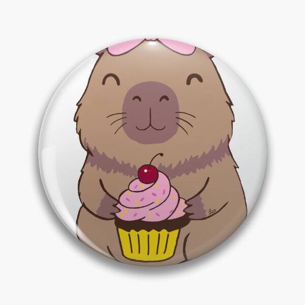 Item preview, Capybara cupcake designed and sold by BunnySoftArt.