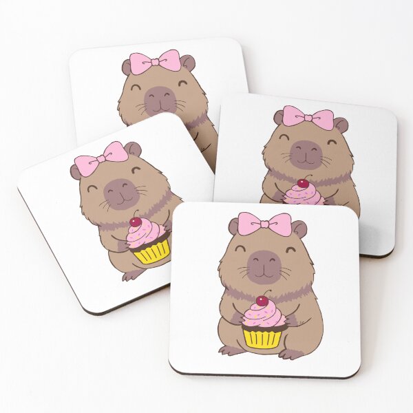 Item preview, Capybara cupcake designed and sold by BunnySoftArt.