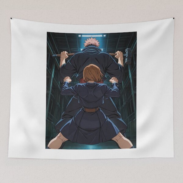 Item preview, Art - Japanese manga characters, Intense duel in an industrial setting designed and sold by AnimeShin.