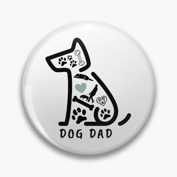 Item preview, Dog Dad Silhouette with Icons designed and sold by SoyLamderma.