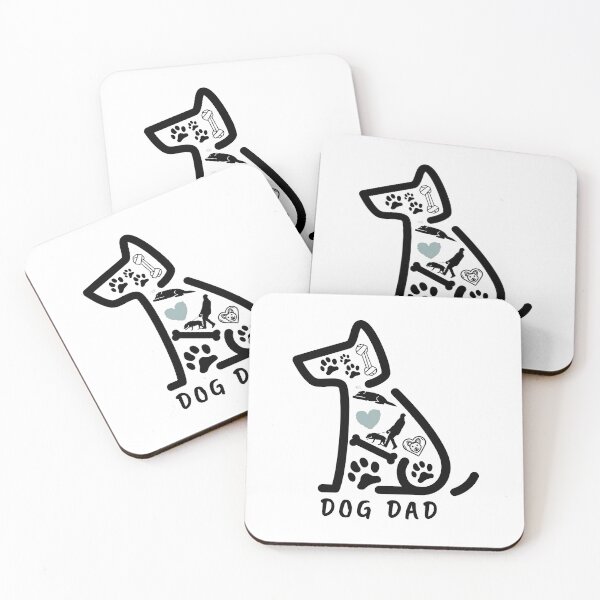 Item preview, Dog Dad Silhouette with Icons designed and sold by SoyLamderma.