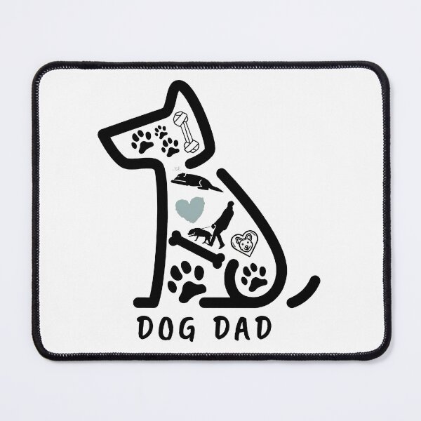 Item preview, Dog Dad Silhouette with Icons designed and sold by SoyLamderma.