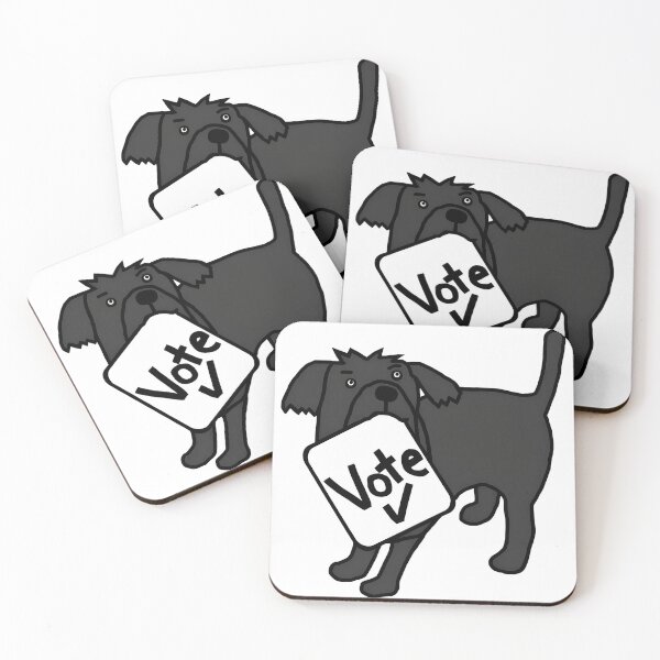 Item preview, Dog Holding Vote Sign Running designed and sold by SoyLamderma.