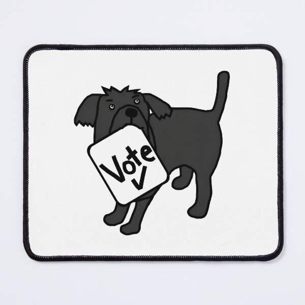 Item preview, Dog Holding Vote Sign Running designed and sold by SoyLamderma.