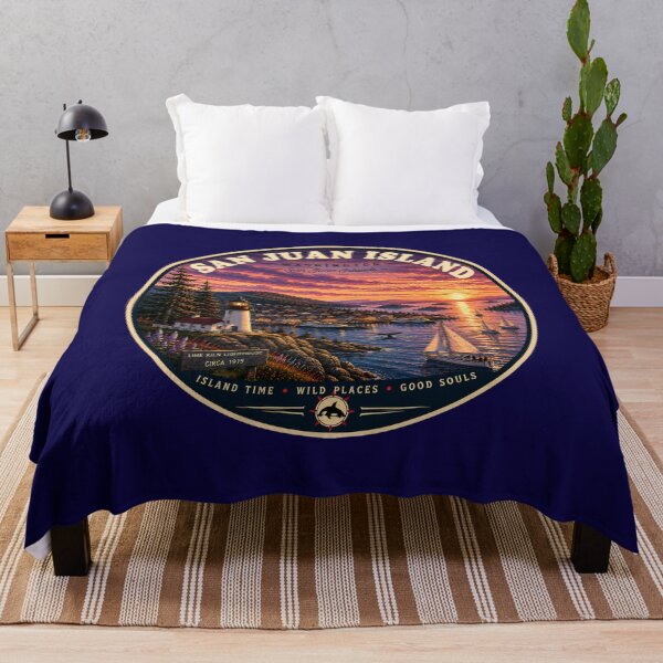 Item preview, San Juan Island Washington Vintage Travel Badge Lime Kiln Lighthouse designed and sold by Swanny's Custom T-shirt and Gift Designs.
