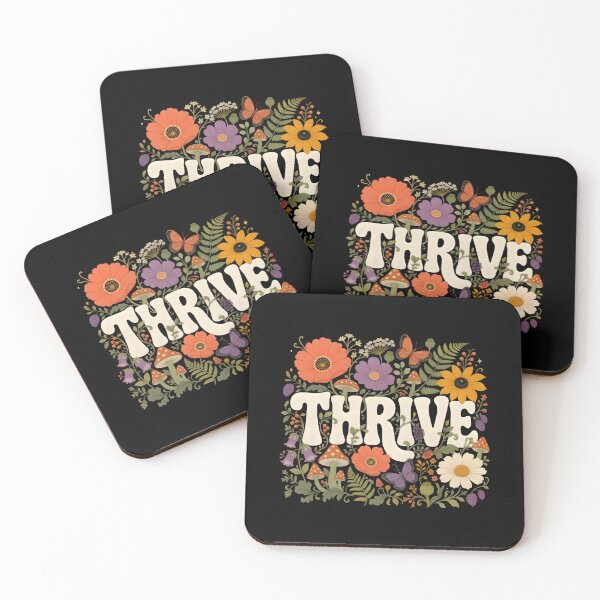 Item preview, Thrive Retro Floral Botanical Butterfly Mushroom T-Shirt designed and sold by FestivityFinds.