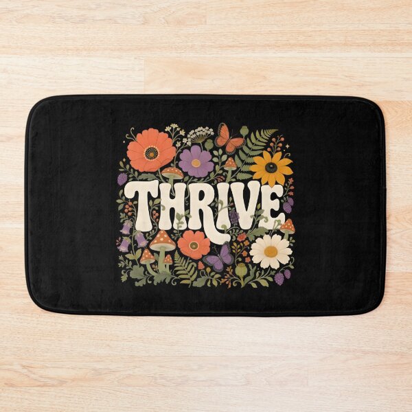 Item preview, Thrive Retro Floral Botanical Butterfly Mushroom T-Shirt designed and sold by FestivityFinds.