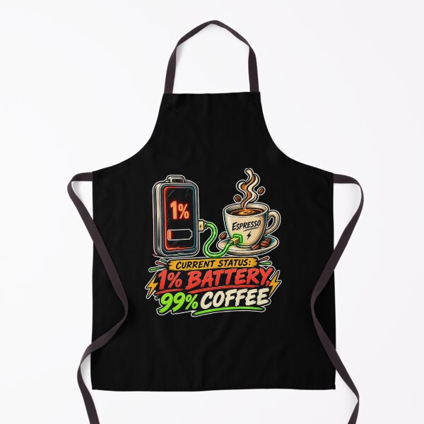 Item preview, 1% Battery 99% Coffee Funny designed and sold by KerOo1.