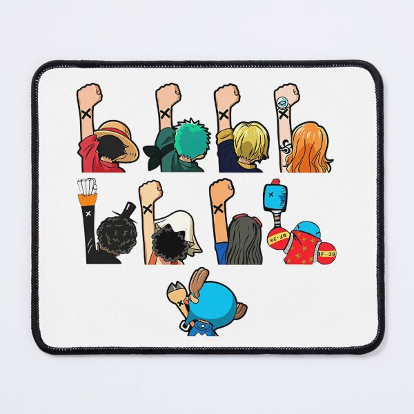 Item preview, One Piece Straw Hat Crew Backs Raised Arms X Mark designed and sold by MillieRhodes.