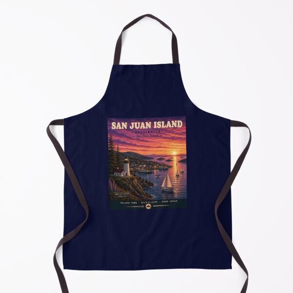 Item preview, San Juan Island Washington Vintage Travel Poster Lime Kiln Lighthouse designed and sold by Swanny's Custom T-shirt and Gift Designs.