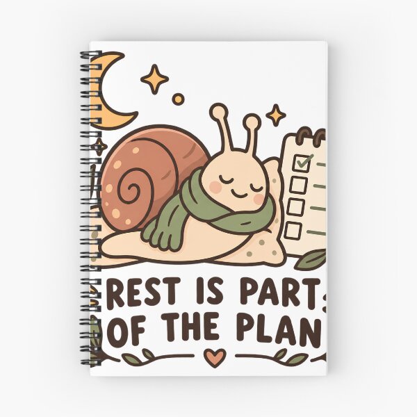 Item preview, Rest Is Part of the Plan Cozy Snail ADHD Reminder designed and sold by Tharaazu.