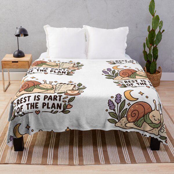Item preview, Rest Is Part of the Plan Cozy Snail ADHD Reminder designed and sold by Tharaazu.