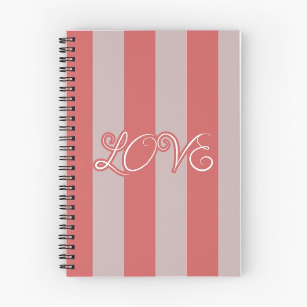 Item preview, Romantic LOVE Script Typography Pink Vertical Stripes designed and sold by Uniquely Yours.