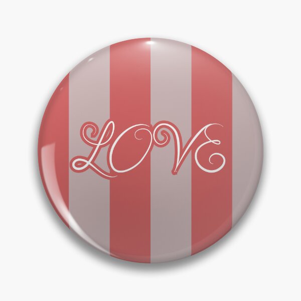 Item preview, Romantic LOVE Script Typography Pink Vertical Stripes designed and sold by Uniquely Yours.