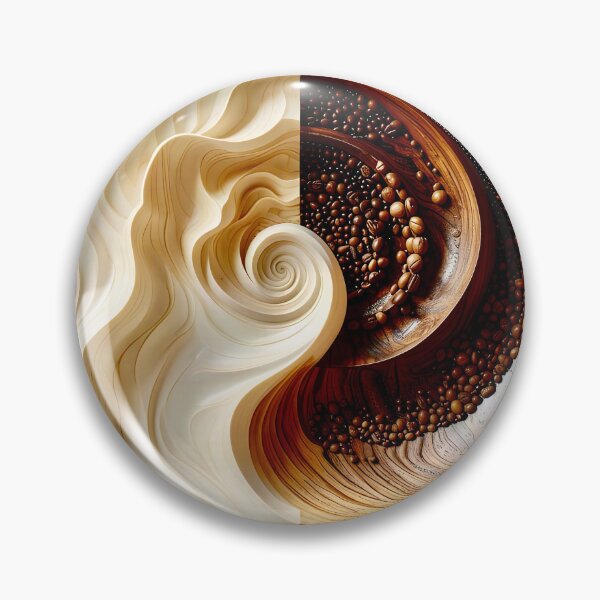 Item preview, Dual Wooden Spiral Design in Brown and Gold designed and sold by Vicky Brago-Mitchell®.