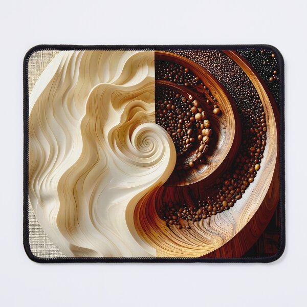 Item preview, Dual Wooden Spiral Design in Brown and Gold designed and sold by Vicky Brago-Mitchell®.