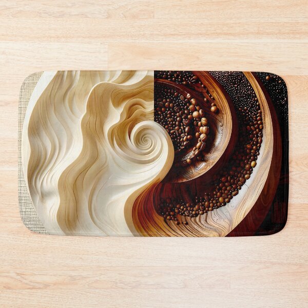 Item preview, Dual Wooden Spiral Design in Brown and Gold designed and sold by Vicky Brago-Mitchell®.