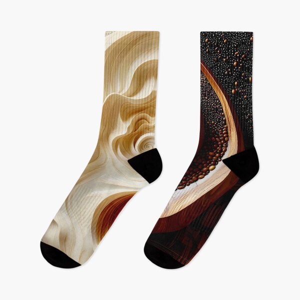 Item preview, Dual Wooden Spiral Design in Brown and Gold designed and sold by Vicky Brago-Mitchell®.