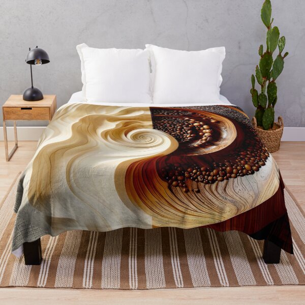 Item preview, Dual Wooden Spiral Design in Brown and Gold designed and sold by Vicky Brago-Mitchell®.