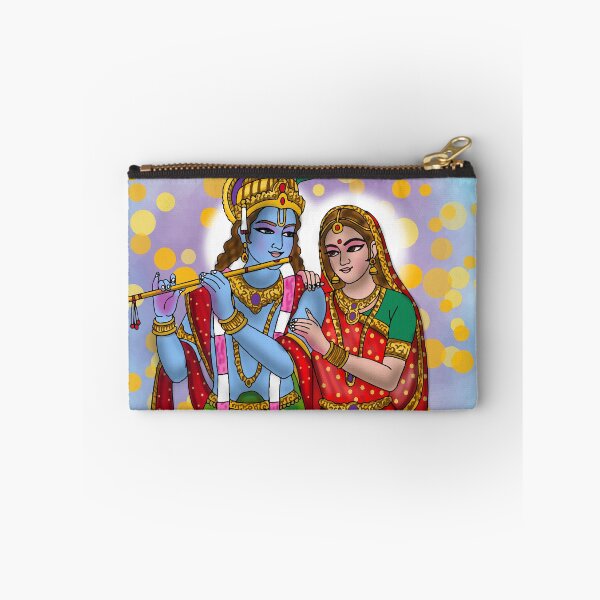 Item preview, Radha Krishna Artwork | Divine Hindu Couple Digital Painting & Spiritual Illustration designed and sold by Harshit_Digital_Arts.