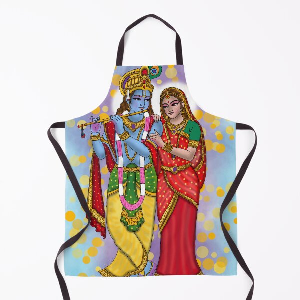 Item preview, Radha Krishna Artwork | Divine Hindu Couple Digital Painting & Spiritual Illustration designed and sold by Harshit_Digital_Arts.