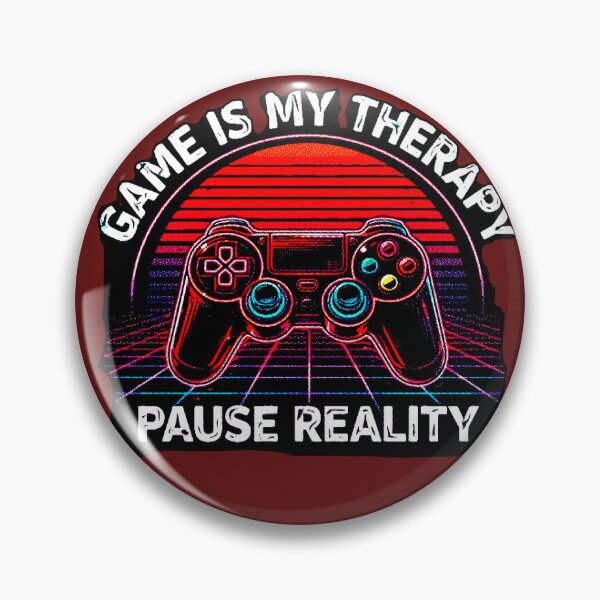 Item preview, Game Is My Therapy | Synthwave Gamer Neon Design designed and sold by AstronautMerch.