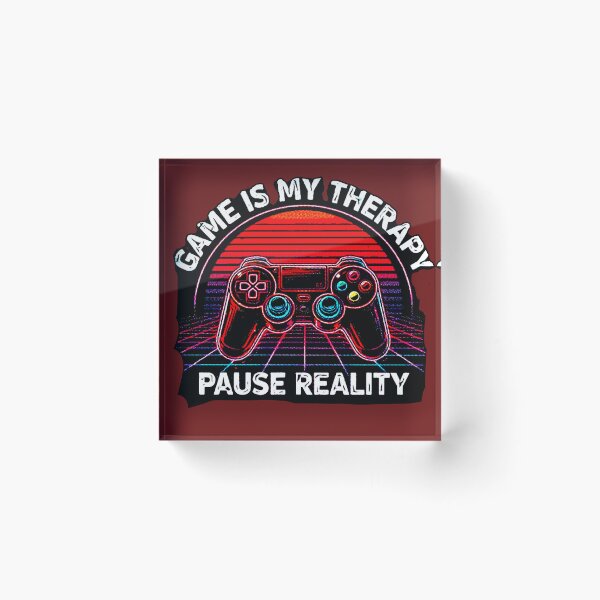 Item preview, Game Is My Therapy | Synthwave Gamer Neon Design designed and sold by AstronautMerch.