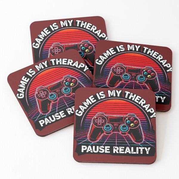 Item preview, Game Is My Therapy | Synthwave Gamer Neon Design designed and sold by AstronautMerch.